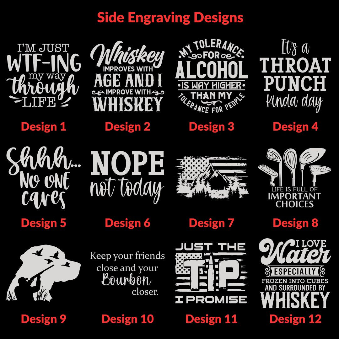 It's a Throat Punch Kinda Day - Engraved Whiskey Glass