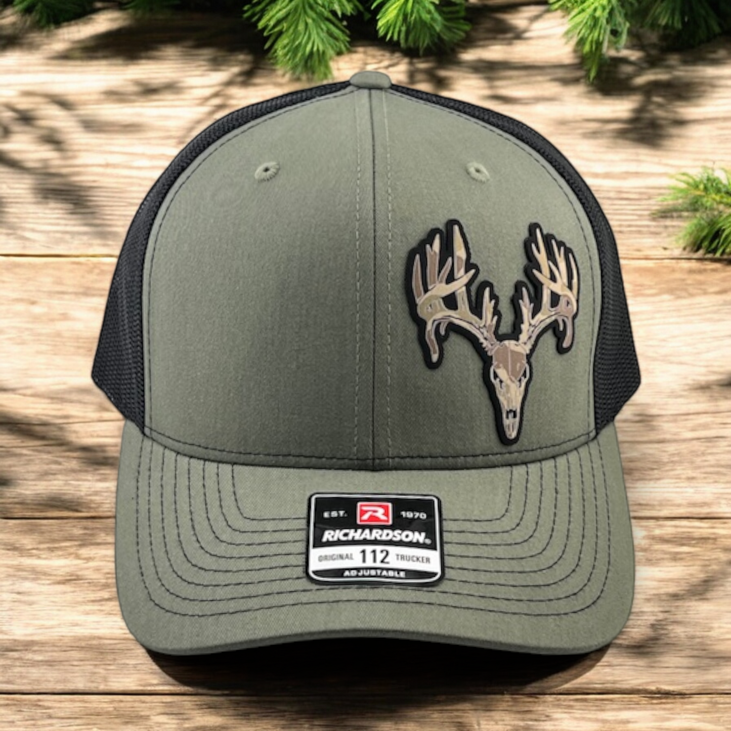 Buck Skull Richardson 112 Patch Trucker Hat