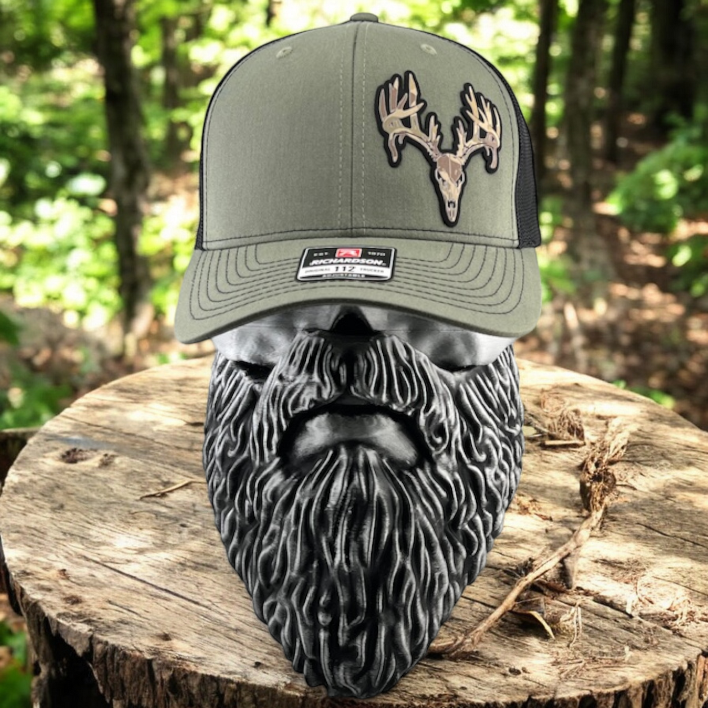 Buck Skull Richardson 112 Patch Trucker Hat