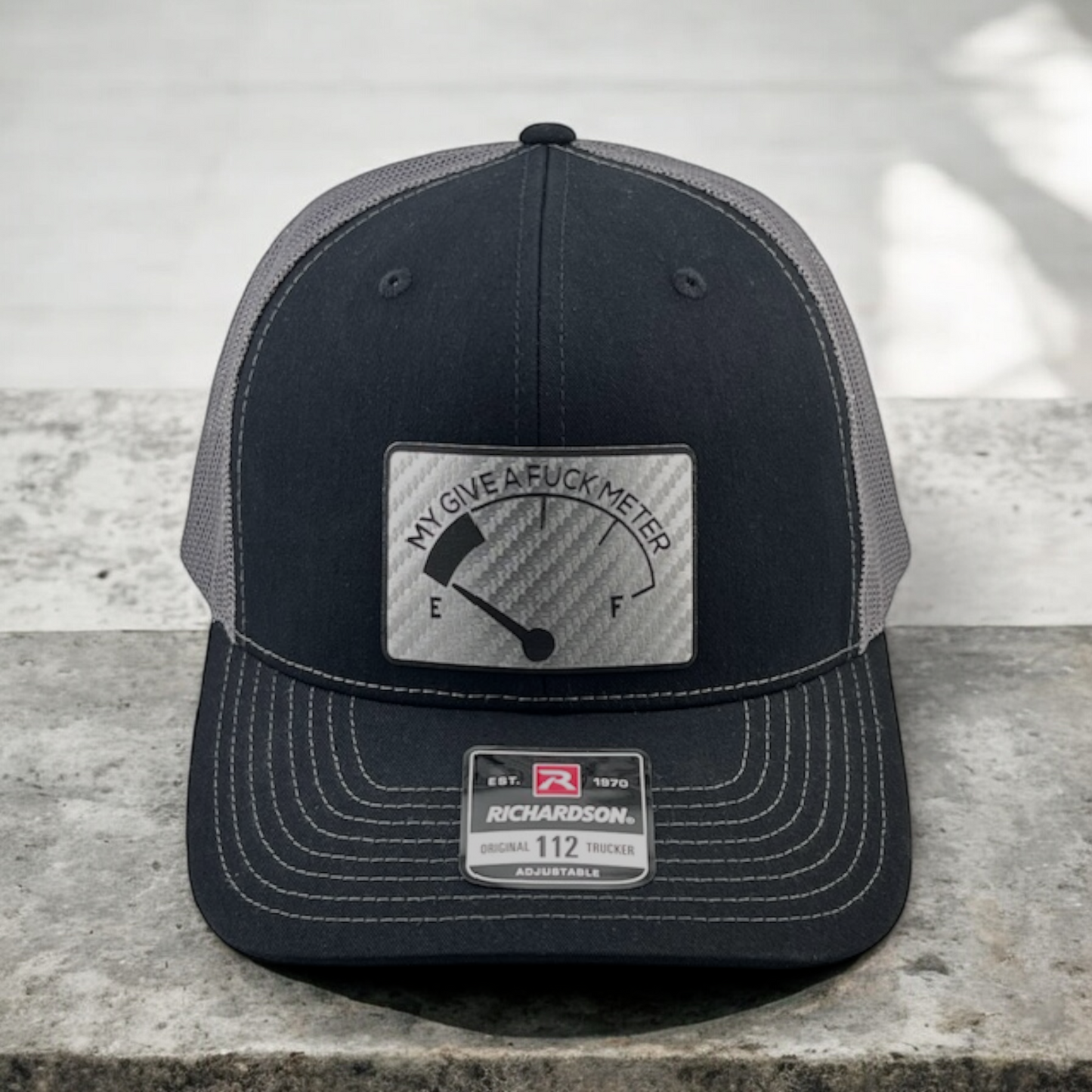 Give A F*CK Meter - Richardson 112 Patch Trucker Hat