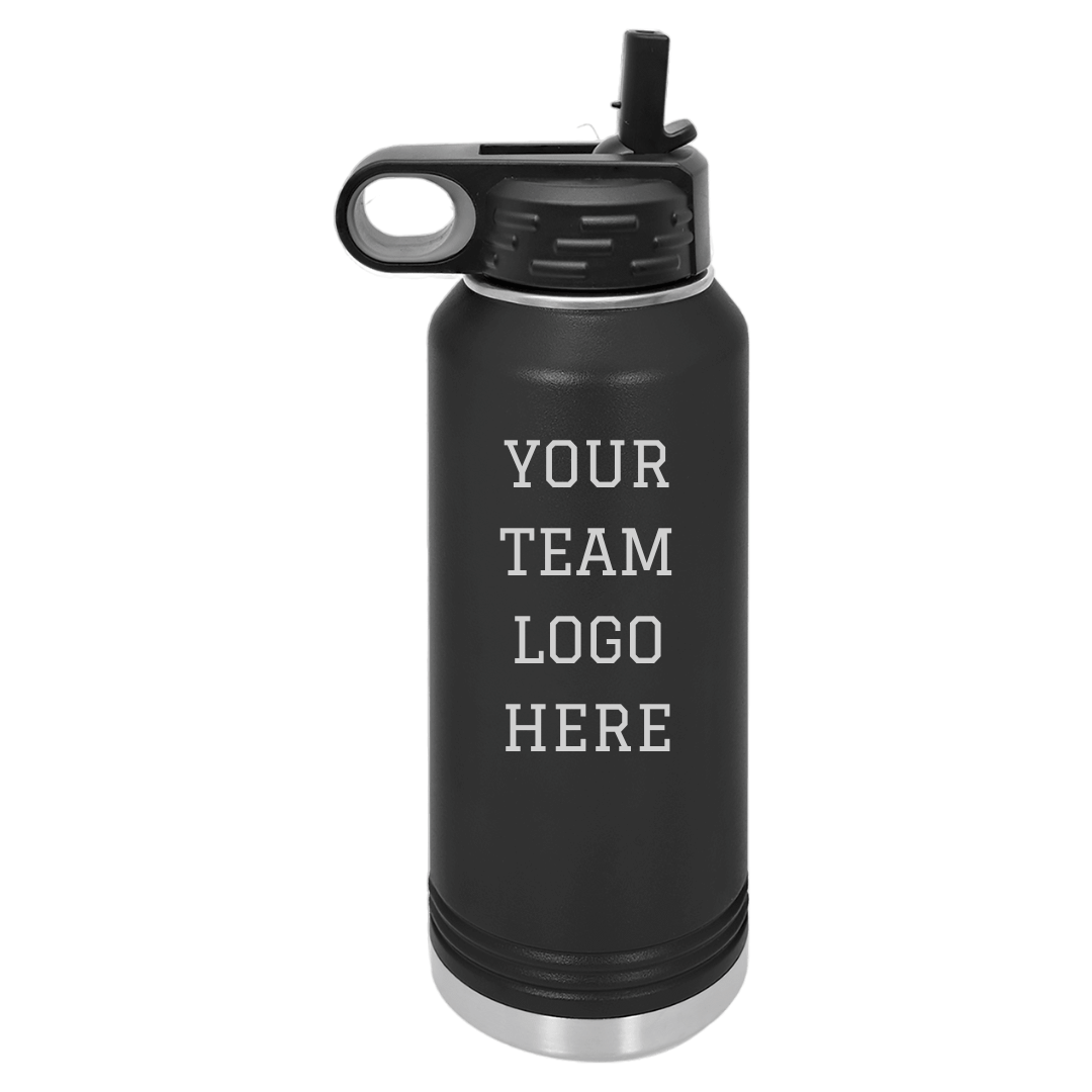 Insulated 32 oz. Water Bottle With Your Team Logo Engraved. QUANTITY DISCOUNTS AVAILABLE!