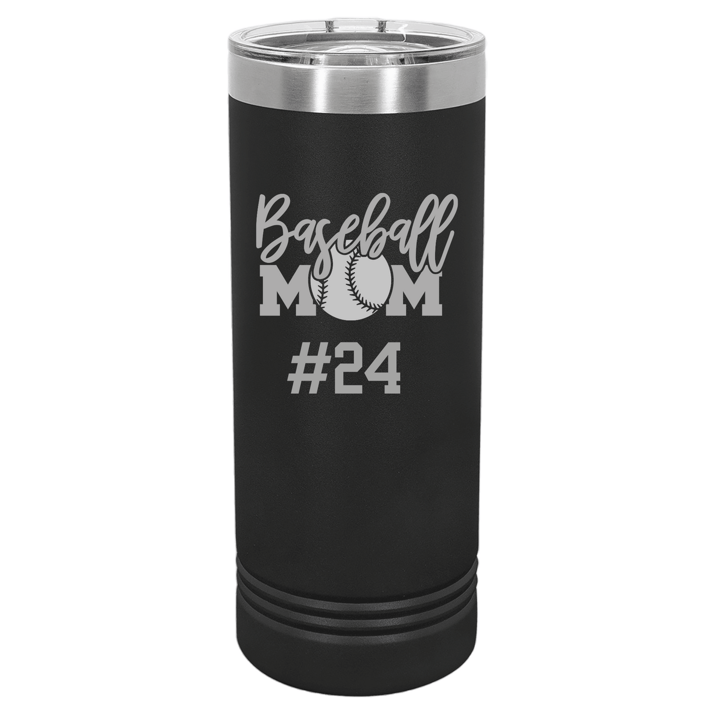 Baseball Mom 22 oz. Insulated Tumbler - with or without the number