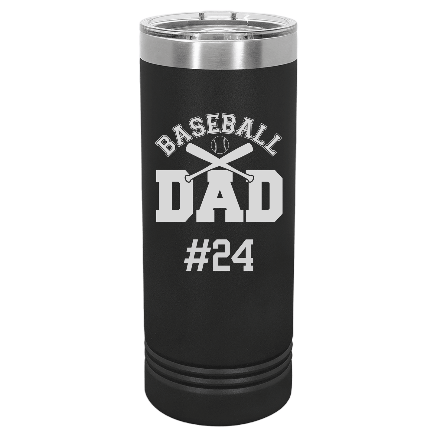 Baseball Dad 22 oz. Insulated Tumbler - with or without the number