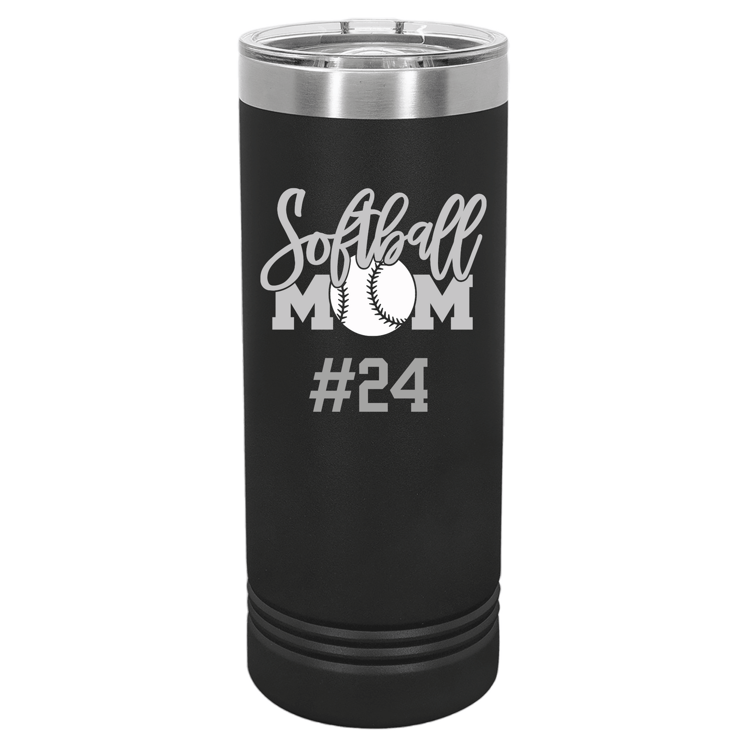 Softball Mom 22 oz. Insulated Tumbler - with or without the number