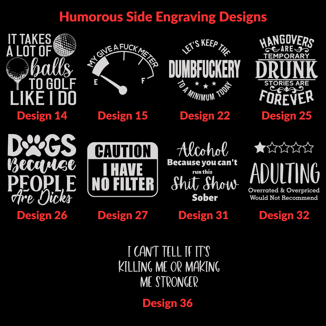 Let's keep the Dumbfuckery to a Minimum Today - Engraved Whiskey Glass