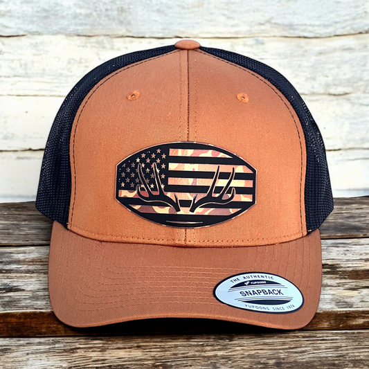 American Antlers Patch Hat