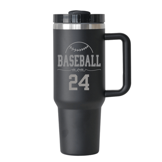 Baseball Mom Tumbler - with or without the number
