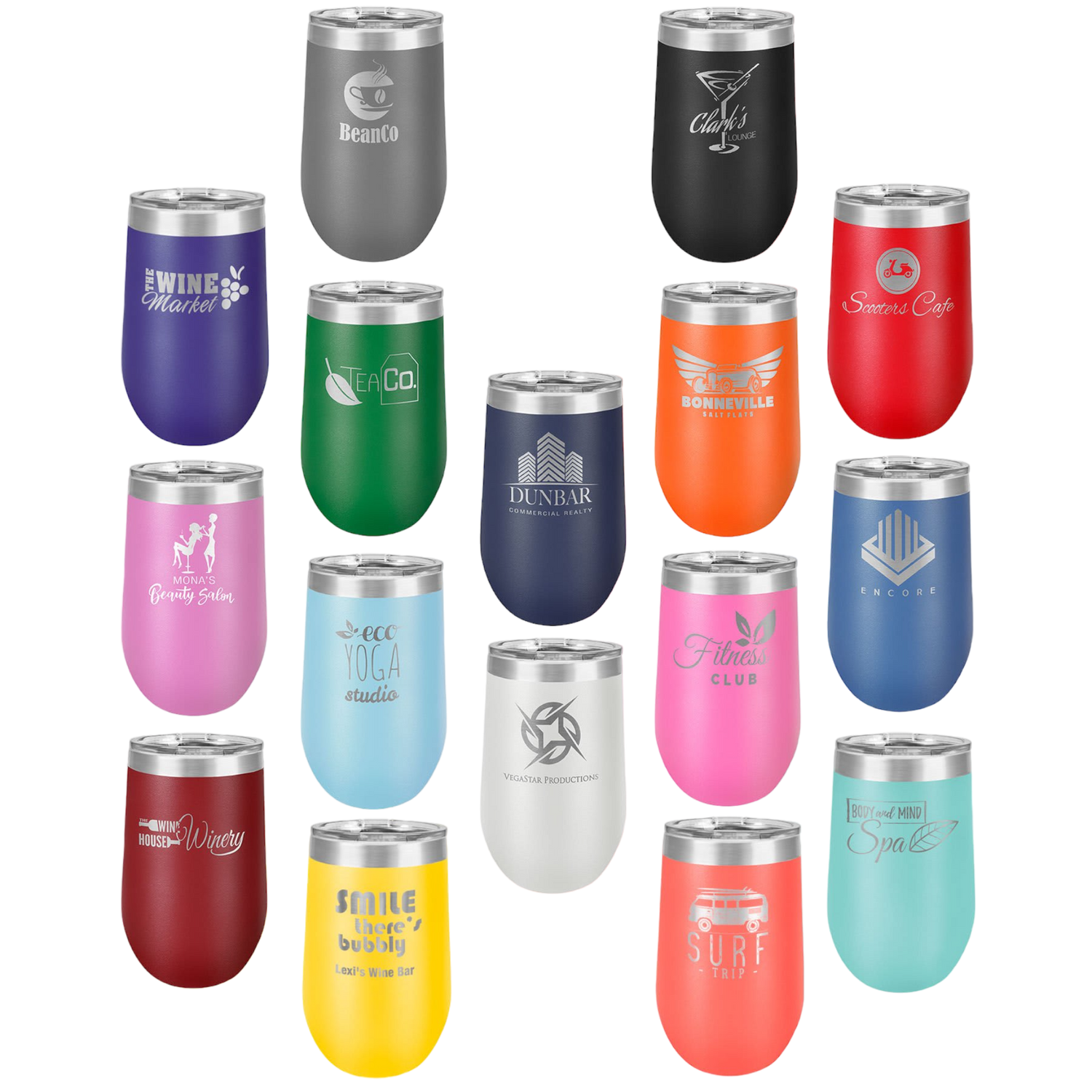 16 oz. Vacuum Insulated Stemless Tumbler with Lid