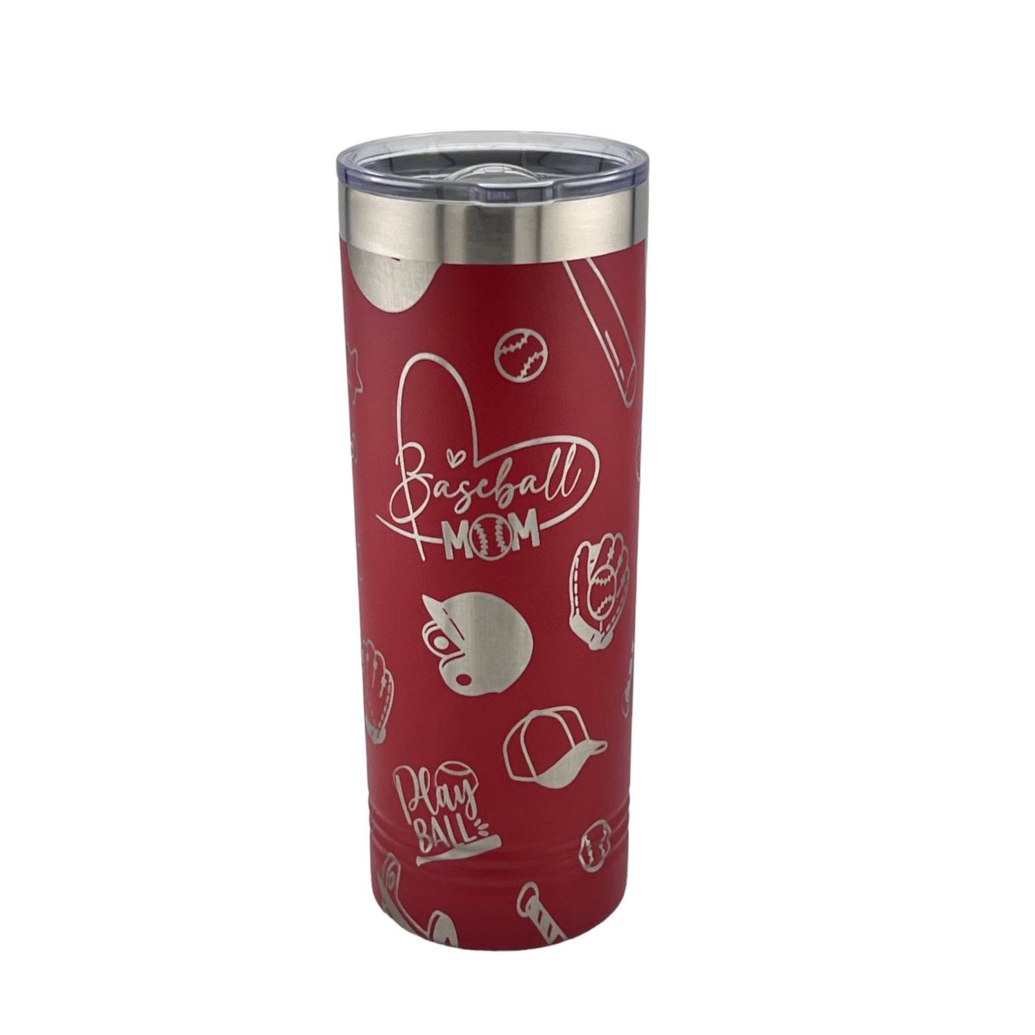 Baseball Mom 360° Engraved 22 oz. Skinny Tumbler