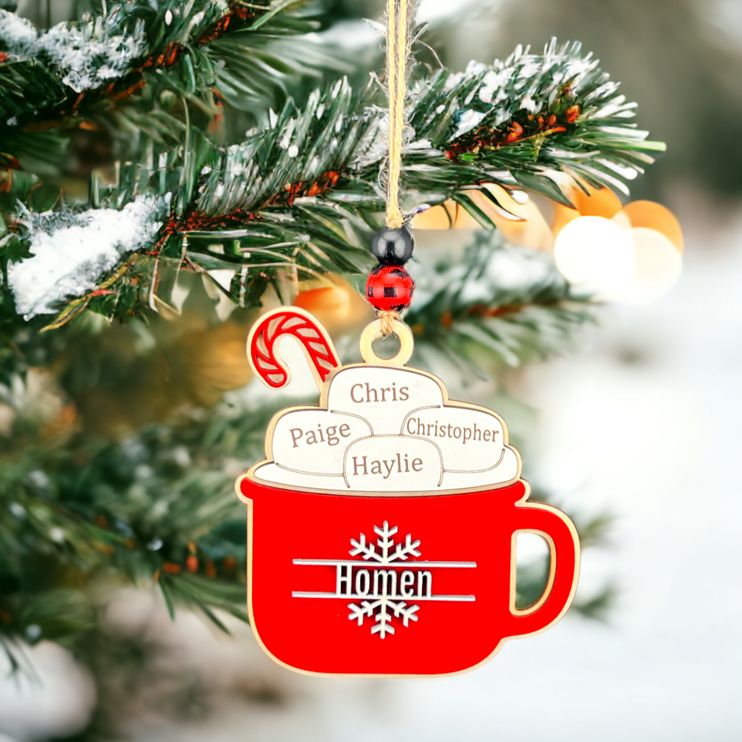 Personalized Hot Cocoa Family Ornament