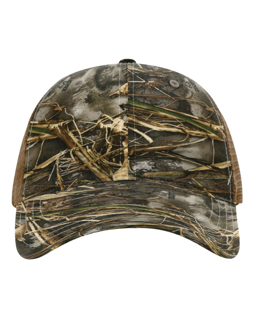 Richardson 111P - Garment Washed Printed Trucker Cap - Shadow Grass Habitat/ Brown Adjustable Richardson 111P - Garment Washed Printed Trucker Cap - Shadow Grass Habitat/ Brown Adjustable