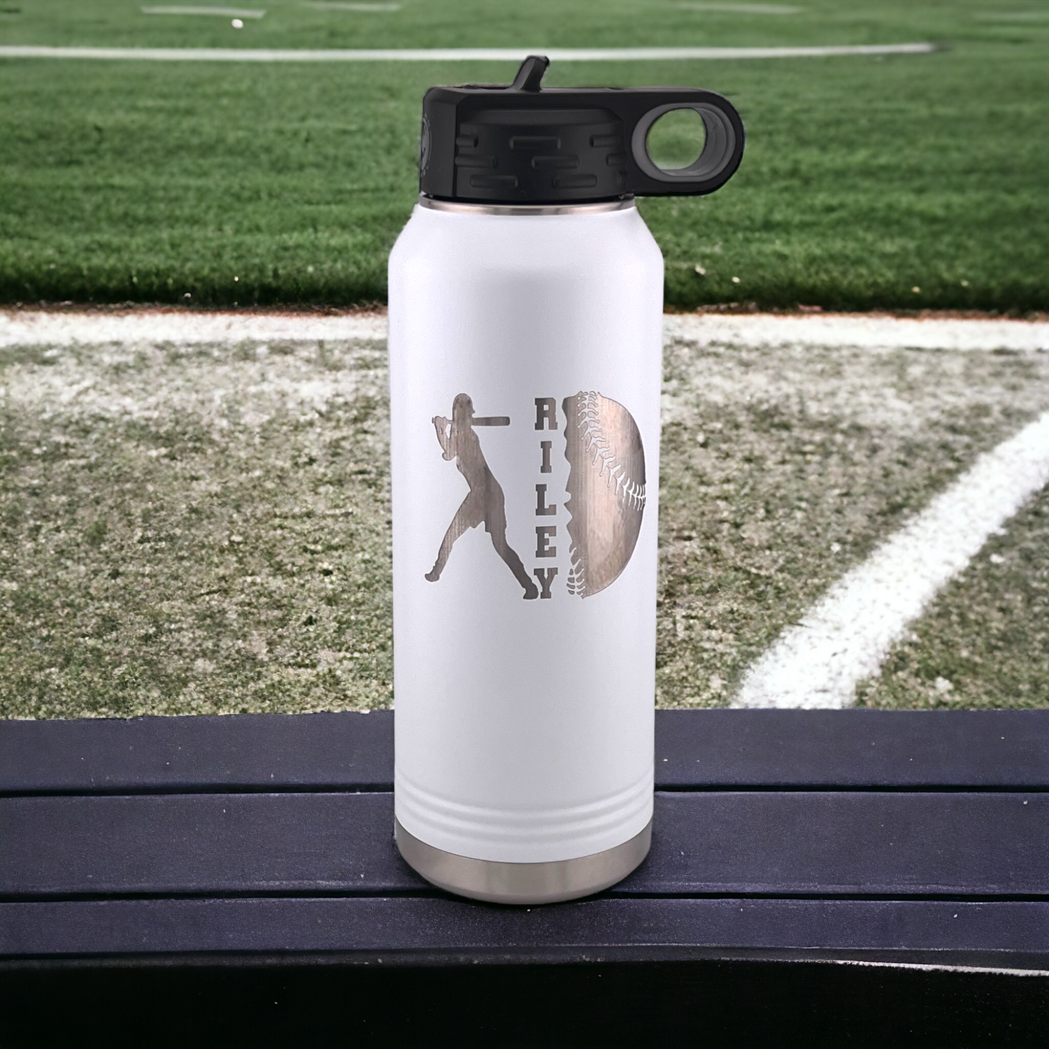 Custom 32 oz. Softball Insulated Water Bottle - with or without the number.  QUANTITY DISCOUNTS AVAILABLE!