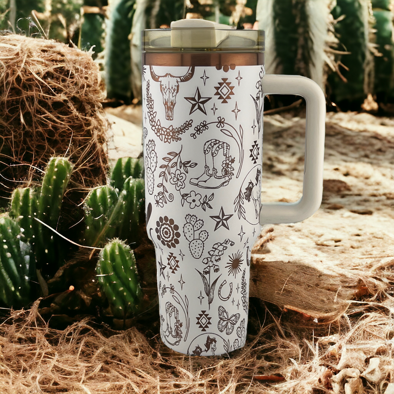 40 oz. Western Tumbler Engraved 360°