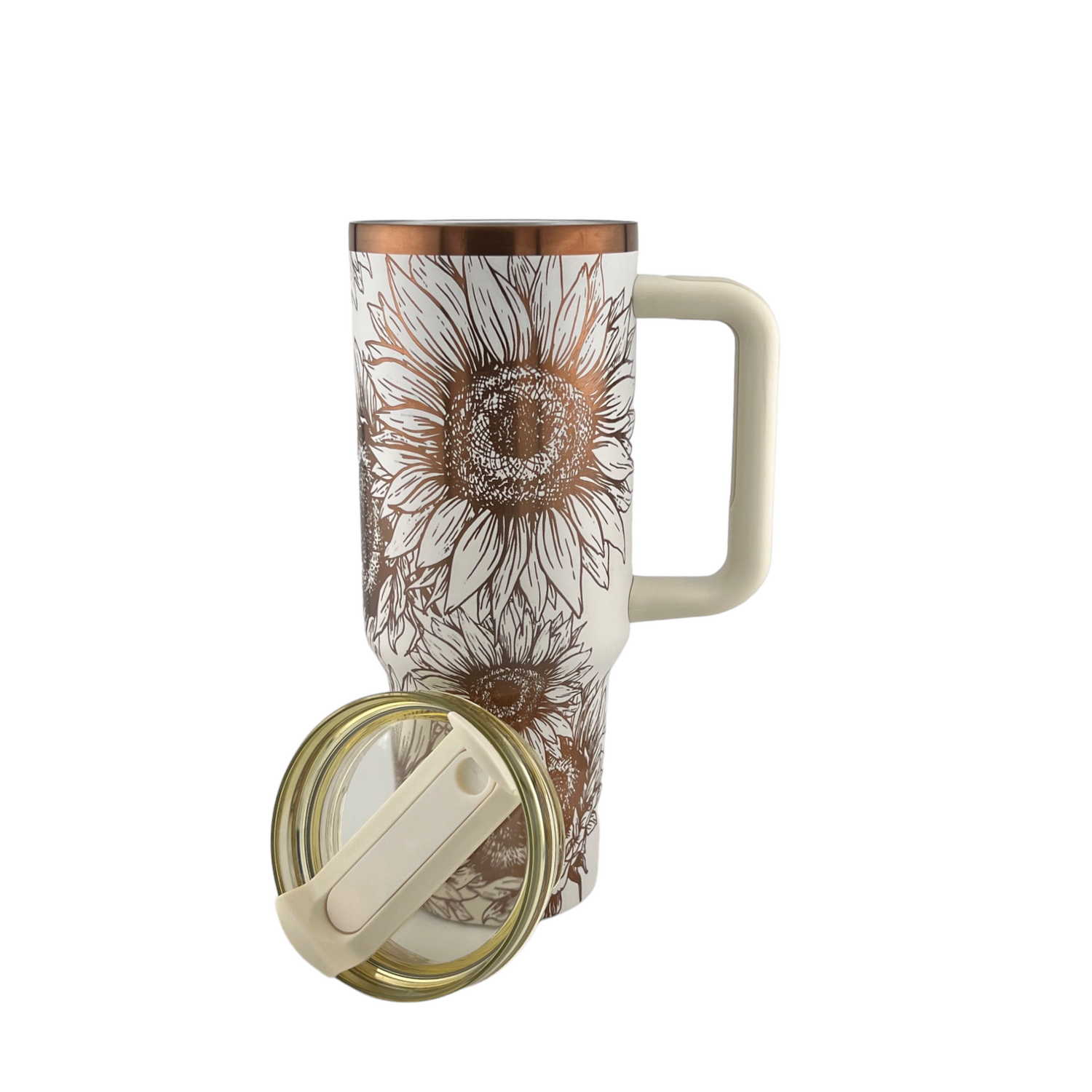 40 oz. Sunflower Tumbler Engraved 360°