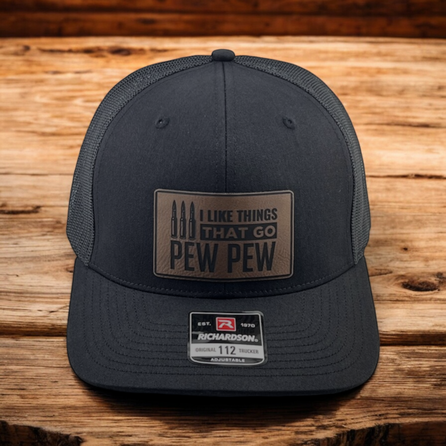 I Like Things That Go Pew Pew Richardson 112 Patch Trucker Hat