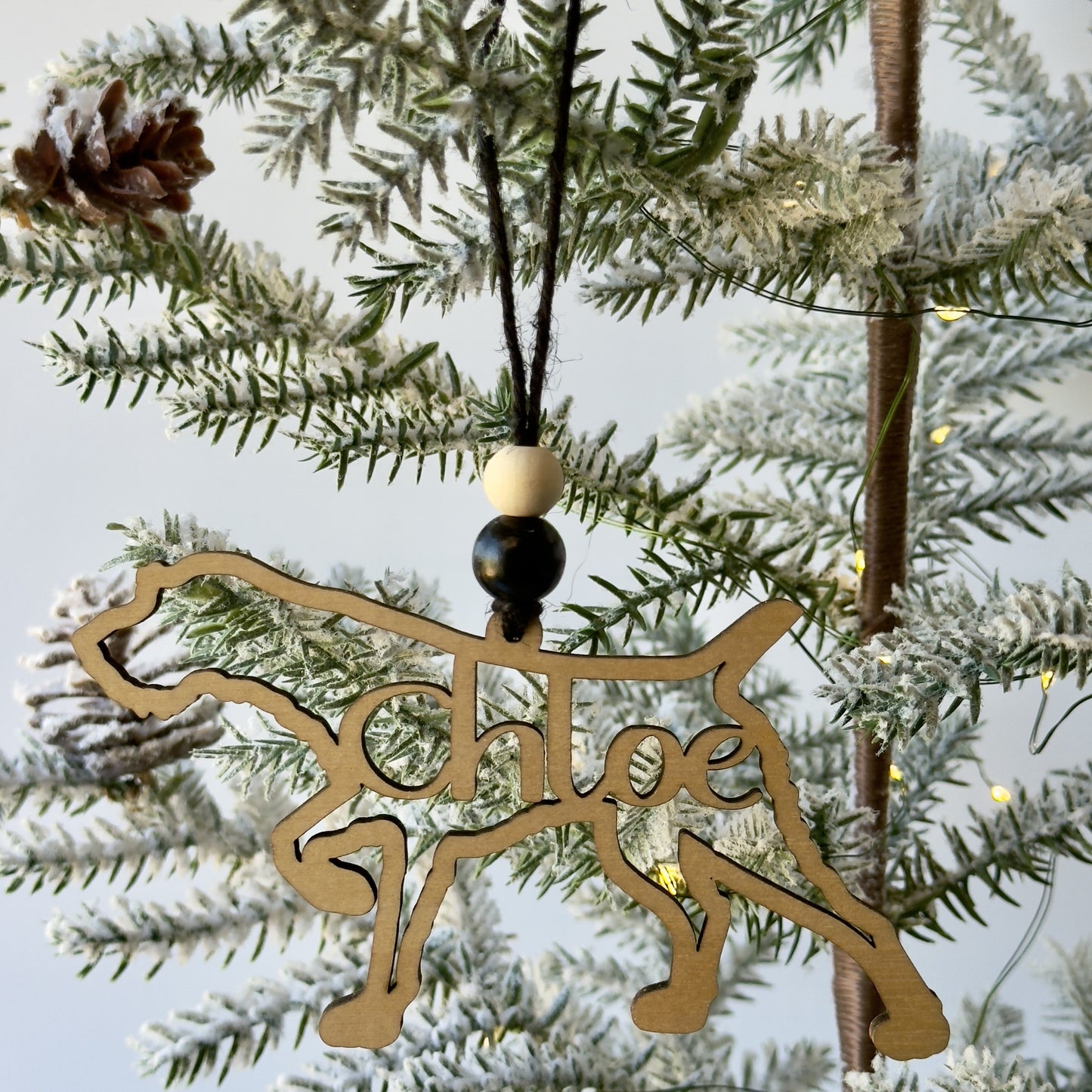 Custom Dog Ornament - GSP, Labrador, Wirehaired Pointer - Personalized Pet Name