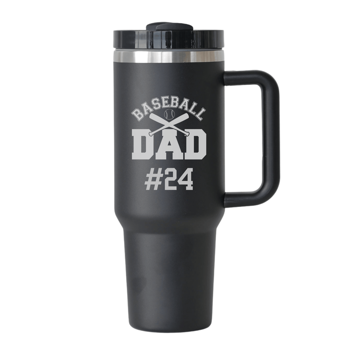 Baseball Dad Tumbler - with or without the number