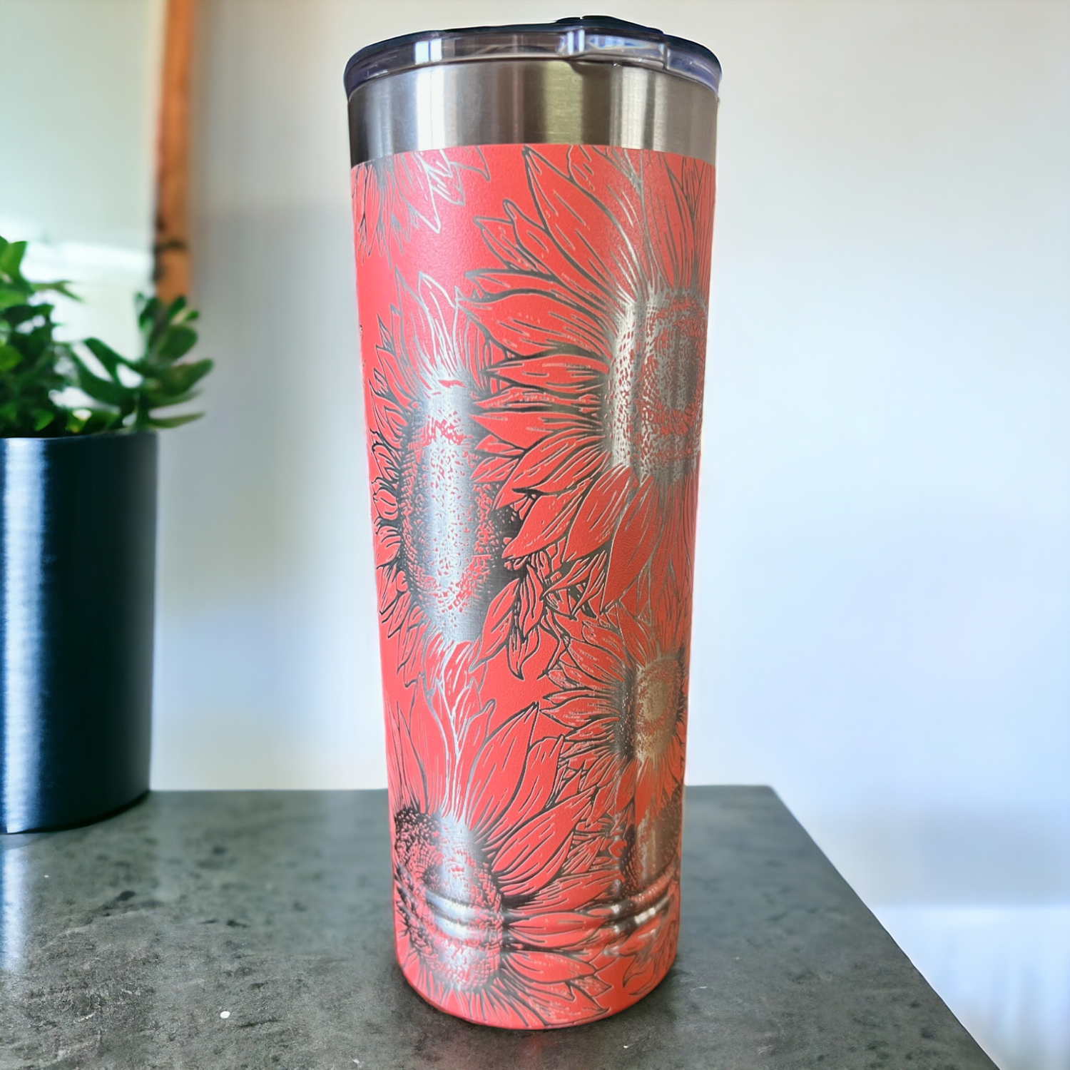 22 oz. Sunflower Tumbler Engraved 360°