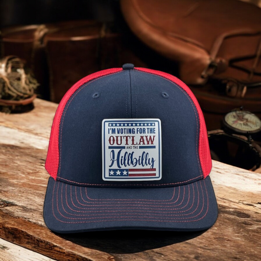 Trump Hat - I'm Voting For the Outlaw & the Hillbilly