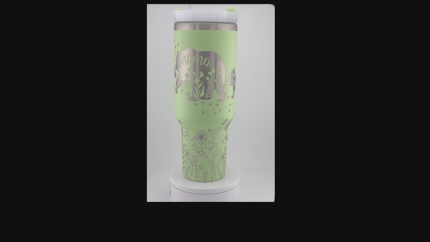 40 oz. Mama Bear Insulated Tumbler with handle - Engraved 360°
