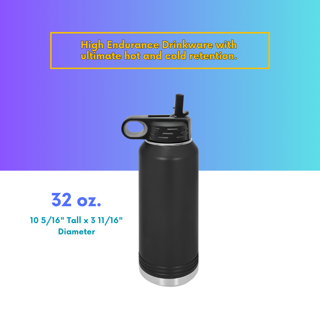 Custom 32 oz. Softball Insulated Water Bottle - with or without the number.  QUANTITY DISCOUNTS AVAILABLE!